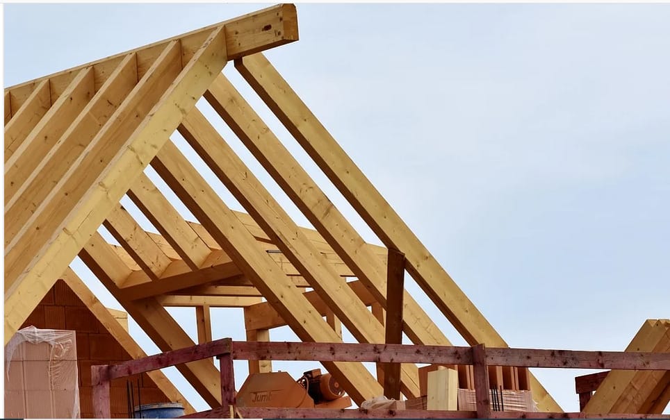 a roofing project in progress